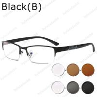 ราคา ลบองศา Photochromic ป้องกันแสงสีฟ้าแว่นตาโลหะผสมไทเทเนียมกรอบแว่นตาแสงเบาตารางสายตาสั้นแว่นตาชายโลหะแว่นตา (15605427147)