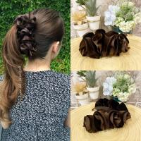 ราคา กิ๊บกล้วย 2ชั้น งานแฮนด์เมดสุดปราณีต ริบบิ้นสีน้ำตาล ผ้ากํามะหยี่สีน้ำตาลสุดหรู มาตรฐานส่งออก กิ๊บหนีบผมเกาหลี กิ๊บกล้วยแฟชั่น gif (7179942485)