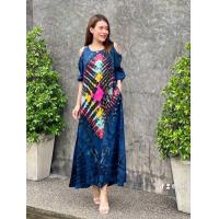 ราคา ชุดเดรสเปิดไหล่ ผ้ามัดย้อม (19816860137)