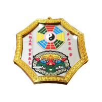 ราคา กระจกแปดเหลี่ยม กรอบทอง ขนาด 5 5 นิ้ว รูปหยินหยาง เสื้อคาบดาบ แก้เคล็ด เสริมฮวงจุ้ย ยันต์ 8 ทิศ (482976603)