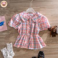 ราคา Mirin Top เสื้อคอบัว เเขนตุ๊กตา ผ้าลายสก็อต (24438449012)