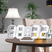 ราคา นาฬิกาดิจิตอล LED 3D นาฬิกา นาฬิกาตั้งโต๊ะ นาฬิกาแขวนผนัง นาฬิกาปลุก ตั้งปลุกหรือเลื่อนการปลุกได้ B 029 (11478261413)
