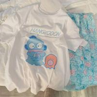 ราคา พลัสไซส์ ผู้หญิง ผ้าฝ้าย เสื้อยืด ฤดูร้อน การ์ตูน ปลาการ์ตูนแขนสั้น หลวม คอกลมพอดีพิมพ์ลาย เสื้อท่อนบน สไตล์เกาหลี ชุดสํานักงาน (22896424998)