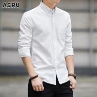 ราคา ASRV เสื้อเชิ้ตแขนยาวผู้ชาย เสื้อแฟชั่นผช สไตล์เกาหลี เสื้อเชิ้ตสีพื้น เสื้อเชิ้ตลำลองเสื้อเชิ้ตชายเสื้อผ้าไทยชายเสื้อเชิ้ตสีขาว (8451060326)