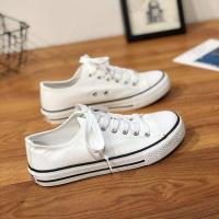 ราคา รองเท้าผ้าใบผู้หญิง ฤดูร้อน 2024 สไตล์เกาหลี รองเท้าลำลอง ทรงแบน ทรงหุ้มข้อต่ำ สไตล์นักเรียน รองเท้าคู่รัก สีพื้น รองเท้าผ้าใบ (24121057799)