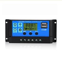 ราคา พร้อมส่ง PWM 30A 60Aโซล่าชาร์จเจอร์ Solar Charge Controller แบตเตอรี่ 12V 24V LCD Display Dual USB Solar Panel Charger (23867414614)