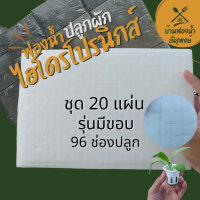 ราคา ฟองน้ำปลูกผัก ฟองน้ำปลูกผักไฮโดรโปนิกส์ ชุด20แผ่น ฟองน้ำปลูกผักสลัด รุ่นมีขอบ 96ช่องปลูกเนื้อละเอียด ใช้สำหรับปลูกผักไฮโดรโปนิกส์ (21217601520)