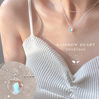 ราคา MNL RAINBOW HEART สร้อยคอ จี้หัวใจ เปลี่ยนสีได้ ตามแสงตกกระทบ สร้อยคอหัวใจ สร้อยหัวใจ สร้อยแฟชั่น เงินแท้ จี้เงิน สร้อยหินนำโชค สร้อยเงิน925 (19662195694)