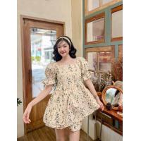 ราคา ชุดเซตลายดอกเดซี่ เสื้อ กางเกง แขนเปิดไหล่ (21741104533)