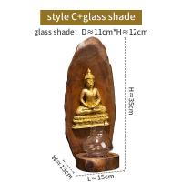 ราคา เชิงเทียนไม้ ตะเกียงไม้ พระประจำวันเกิด พร้อมแก้วครอบ เทียน (22964426036)