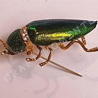 ราคา CRAFT MOMENTS เข็มกลัดแมลงทับ เข็มกลัด เข็มกลัดตกแต่งเสื้อผ้า เข็มกลัดประดับเสื้อ METALLIC WOOD BORING BEETLE BROOCH แมลงทับ JEWEL BEETLE PIN ปีกแท้ BEETLE PINS (6493124440)