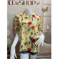 ราคา เสื้อแฟชั่นผญ แขนสั้น พิมพ์ลายดอกไม้ เสื้อผ้าสาวอวบ เสื้อผ้าแฟชั่น เสื้อลายดอก รุ่น76 (24485546934)