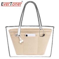 ราคา EverToner Felt Insert Bag Organizer For COACH CITY 33 Tote Makeup Handbag Organizer Travel Inner Purse Women Portable Cosmetic Inside Bags กระเป๋า (15291021790)
