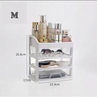 ราคา ชั้นวางเครื่องสำอาง1 3ชั้น อุปกรณ์แต่งหน้า กล่องเก็บเอนกประสงค์แบบมีลิ้นชัก (22575214282)