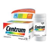 ราคา Centrum Dietary Supplement เซนทรัม วิตามิน เกลือแร่รวม 22 ชนิด ชนิดเม็ด ขนาด 30 เม็ด 08991 90 เม็ด 02104 (18088522180)