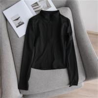 ราคา Summer Ice Silk Sun Protection Clothing Long Sleeve Stand Collar UV Protection Clothing Outdoor Driving Sunshade Slimming Top (24341079567)