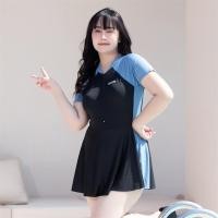 ราคา ชุดว่ายน้ำสาวอวบ ชุดว่ายน้ําสําหรับสาวอวบ ชุดว่ายน้ําวันพีชไซส์ใหญ่ Slim Fit XL 3XL (24356255284)