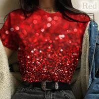 ราคา เสื้อยืดคอกลมแบบลำลองลายกากเพชร3d เสื้อยืดพิมพ์ลายใส่ได้ทั้งชายและหญิง (19041558400)