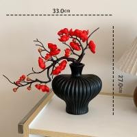 ราคา กระถางลายนูนเซรามิกสำหรับตกแต่งบ้านสไตล์วินเทจ กระถางดอกไม้แห้ง กระถางดอกไม้ประดับตกแต่งห้องรับแขก (24016641601)