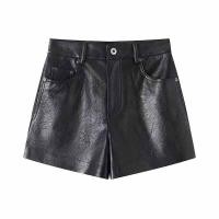 ราคา กางเกงขาสั้น PU หนัง PU กางเกงขายาวทรงหลวมเอวสูงสำหรับผู้หญิง ทรงลำลอง ทรงหลวม ทรงลำลอง สไตล์สตรีท (23980733907)