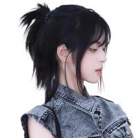 ราคา Wolf tail wig short hair cosplay warrior head half split simulation hair wig full head cover style (23268170238)