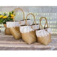 ราคา กระเป๋าสานกระจูดแต่งลูกไม้ น่ารัก (17314761949)