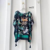 ราคา เสื้อปีกลายใหม่ สไตล์โบฮีเมียน ฟรีไซค์ สาวผอม อวบ อ้วนใส่ได้ มีหลายลาย ผ้าเนื้อดีใส่สบาย (23977879124)