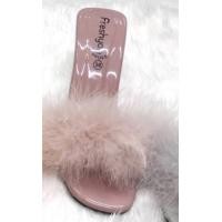 ราคา รองเท้าส้นแก้ว สูง 2 5 นิ้ว ขนฟรุ้งฟริ้งน่ารักๆ (9530912671)