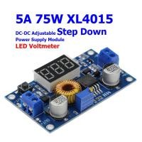 ราคา 5A 75W XL4015 DC DC Adjustable Step Down Power Supply Module LED Voltmeter (19568392005)