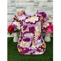 ราคา เสื้อคอกลม แขนสั้น พิมพ์ลายดอกไม้ เสื้อผ้าสาวอวบ เสื้อผ้าแฟชั่น เสื้อลายดอก เสื้อสวยๆ รุ่น75 (24455176903)