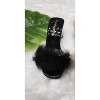 ราคา รองเท้าส้นแก้ว สูง 2 5 นิ้ว ขนฟรุ้งฟริ้งน่ารักๆ (10290793280)