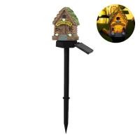 ราคา ไฟ LED สนามพลังแสงอาทิตย์สำหรับตกแต่งสวนไฟ LED เรซินไฟประดับต้นคริสต์มาสกระท่อมขนาดเล็กบ้านนางฟ้าขนาดเล็กหลายหัตถกรรม (23800133626)