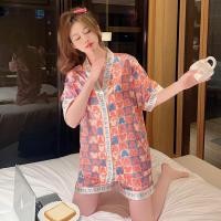 ราคา ชุดนอนแขนสั้นขายาวผ้าซาติน ชุดนอนผ้าซาติน ลายใหม่ ชุดนอนผู้ใหญ่แขนสั้นขาสั้น แขนสั้นขาสั้น ผ้านิ่มมาก กระดุมหน้าคอปก Swoan130 (21651683501)