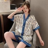 ราคา ชุดนอนแขนสั้นขายาวผ้าซาติน ชุดนอนผ้าซาติน ลายใหม่ ชุดนอนผู้ใหญ่แขนสั้นขาสั้น แขนสั้นขาสั้น ผ้านิ่มมาก กระดุมหน้าคอปก Swoan130 (21651683477)