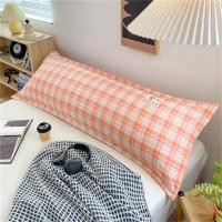 ราคา SUNLIGHT HOME ผ้าฝ้ายลินินปลอกหมอนยาวปลอกหมอนข้างลายสก๊อตระบายอากาศได้ดียาวปลอกหมอน (21551025469)