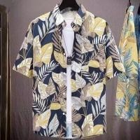 ราคา Muse Harbor เสื้อเชิ้ตผู้ชายสไตล์ญี่ปุ่นวินเทจลายดอกไม้ฮาวายแขนสั้นเสื้อโค้ททรงหลวมสำหรับวัยรุ่น (24567502885)