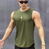 ราคา เสื้อกล้ามผู้ชายระบายอากาศได้ดีเสื้อกล้ามแขนกุดสำหรับเล่นกีฬากลางแจ้งเสื้อยืดใส่ออกกำลังกายวิ่งฟิตเนสเสื้อกล้ามคอกลมแห้งเร็ว (23751759332)