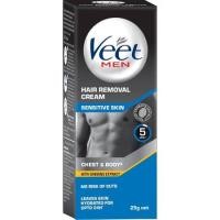 ราคา Veet Hair Removal Cream for Men ครีมกำจัดขนบริเวณร่างกายสำหรับผู้ชาย ขนาด 25 กรัม (23880244437)