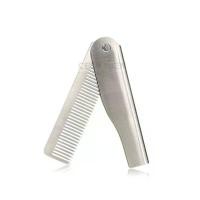 ราคา ใหม่พับหวีสแตนเลสผู้ชาย Retro น้ํามันหัวหวีตัดผมผม Clipper หวีแบบพกพาเจ้าบ่าวหวีเครา Salon จัดแต่งทรงผมเครื่องมือ (23703461440)