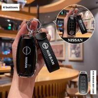 ราคา 4ปุ่ม เคสกุญแจรถ NISSAN เคสกุญแจรถยนต์อัจฉริยะ สำหรับ nissan almera teana sylphy leaf kicks เคสกุญแจรถ nissan terra serena navara (22623297712)