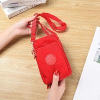 ราคา FUDESHE ผ้าใบแคนวาส กระเป๋าใส่โทรศัพท์ 3ชั้น ที่ห้อยคอ กระเป๋า Crossbody แบบพกพาได้ ซิปมีซิป กระเป๋าใส่บัตร สำหรับผู้หญิง (23761573188)