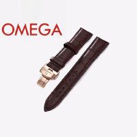 ราคา สายนาฬิกาหนังแท้สำหรับผู้ชาย Omega Butterfly Buckle เข็มขัดแบบดั้งเดิม สายนาฬิกา สายผูกรองรับ เครื่องประดับแฟชั่น (22325331911)