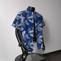 ราคา Muse Harbor เสื้อฮาวายลายใบไม้สำหรับฤดูร้อน ใส่สบาย เหมาะสำหรับทะเล (24175538882)