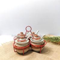 ราคา ชุดเครื่องปรุงเซรามิค 4 นิ้ว พวงเครื่องปรุง แถม ช้อนเซรามิค 1 ชุด ได้ โถเซรามิค ฝา ช้อน (24476675919)