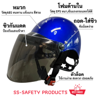 ราคา MC LD ชา หมวกกันน็อคครึ่งใบ หมวกมอเตอร์ไซค์ ครึ่งใบ มอก 369 2557 มีสีดำสีน้ำเงินสีแดงสีเทา หน้ากากสีชา (11144974500)