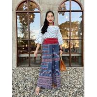 ราคา ส่งฟรี กางเกงผ้าไทย ทรงแพนเค้กแหวกหน้า ขากระบอกใหญ่ใส่สบาย ผ้าฝ้ายเชียงใหม่ (20621517851)