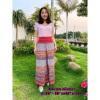 ราคา ส่งฟรี กางเกงผ้าไทย ทรงแพนเค้กแหวกหน้า ขากระบอกใหญ่ใส่สบาย ผ้าฝ้ายเชียงใหม่ (20621517853)
