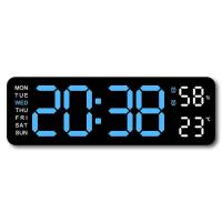 ราคา นาฬิกาดิจิตอลติดผนัง นาฬิกาดิจิตอล นาฬิกาแขวนผนัง LED DIGITAL CLOCK แบบติดผนัง มีไฟแบ็คไลท์ Ledแสดงวันที่ อุณหภูมิ5503 (23168341275)