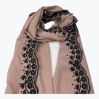 ราคา Jifang ผ้าคลุมไหล่ผ้าคลุมไหล่แฟชั่นผ้าชีฟองปักปลายลูกไม้ลายดอกลายดอกไม้ QT06ผ้าฮิญาบมุสลิมอบับเบิ้ล (24459614015)