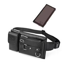 ราคา กระเป๋าคาดเอวหนังแท้สำหรับผู้ชาย ความจุขนาดใหญ่ กระเป๋าสะพายข้างแบบสะพายข้างได้ 2 ด้าน กระเป๋าใส่ของกลางแจ้งแบบนิ่ม ปิดด้วยซิป (22273116998)